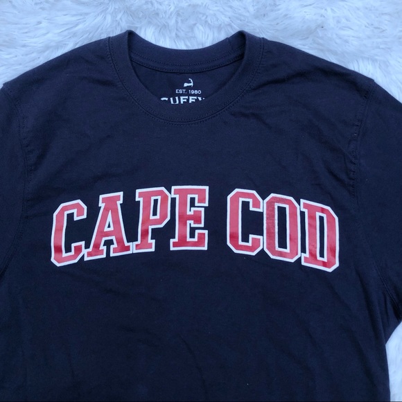 CUFFY’S • NWT Cape Cod MA Navy Blue Red Sox Style Classic Tee Shirt Size Small - Picture 5 of 14